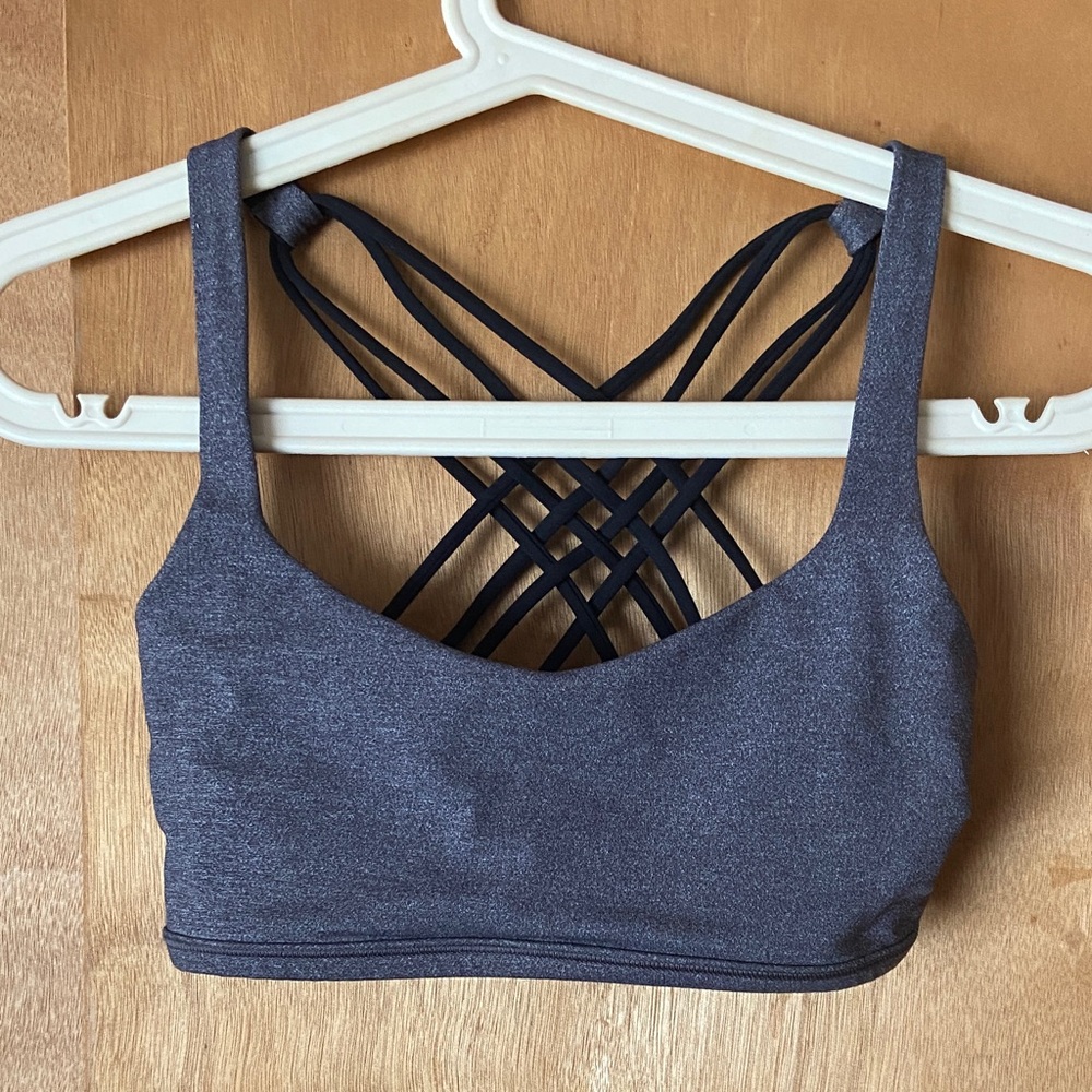 lululemon athletica Charcoal Strappy Sports Bra